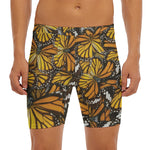Tiger Monarch Butterfly Pattern Print Men's Long Boxer Briefs
