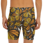 Tiger Monarch Butterfly Pattern Print Men's Long Boxer Briefs