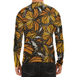 Tiger Monarch Butterfly Pattern Print Men's Long Sleeve Rash Guard