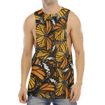 Tiger Monarch Butterfly Pattern Print Men's Muscle Tank Top