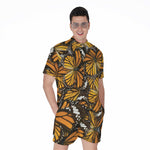 Tiger Monarch Butterfly Pattern Print Men's Rompers