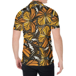 Tiger Monarch Butterfly Pattern Print Men's Shirt