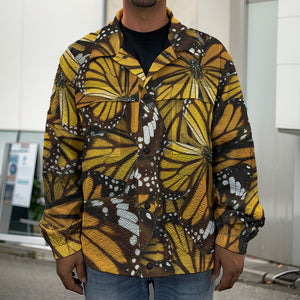 Tiger Monarch Butterfly Pattern Print Men's Shirt Jacket