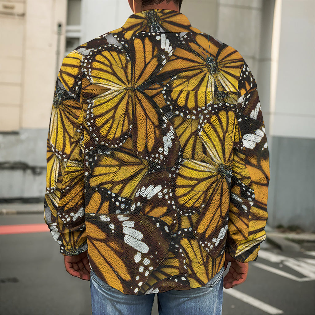 Tiger Monarch Butterfly Pattern Print Men's Shirt Jacket