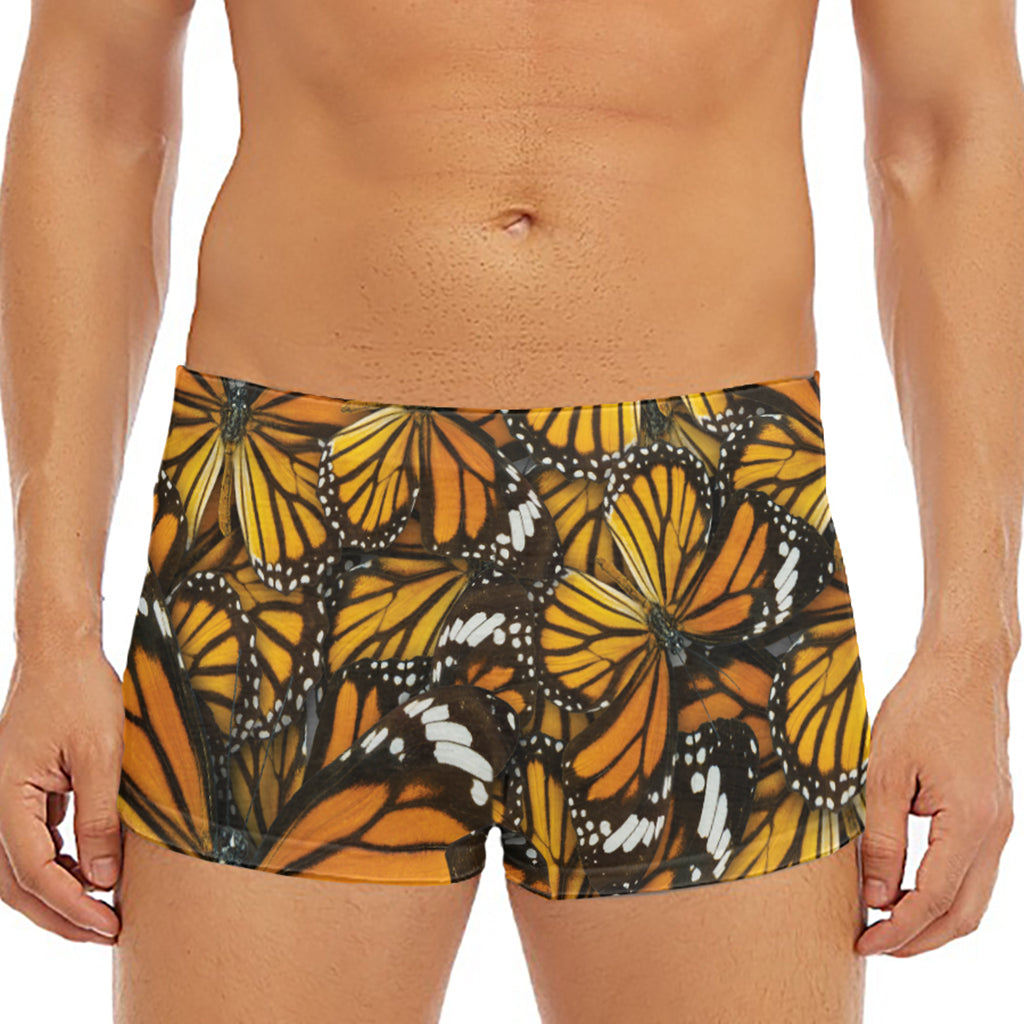 Tiger Monarch Butterfly Pattern Print Men's Short Boxer Briefs