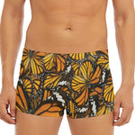 Tiger Monarch Butterfly Pattern Print Men's Short Boxer Briefs