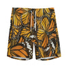 Tiger Monarch Butterfly Pattern Print Men's Sports Shorts