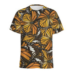 Tiger Monarch Butterfly Pattern Print Men's Sports T-Shirt