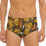 Tiger Monarch Butterfly Pattern Print Men's Triangle Swim Briefs