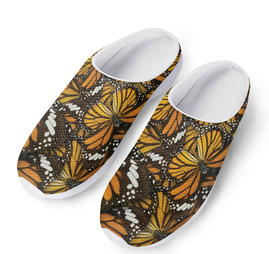 Tiger Monarch Butterfly Pattern Print Mesh Casual Shoes
