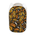 Tiger Monarch Butterfly Pattern Print Mesh Laundry Hamper