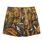 Tiger Monarch Butterfly Pattern Print Mesh Shorts