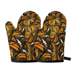 Tiger Monarch Butterfly Pattern Print Oven Mitts
