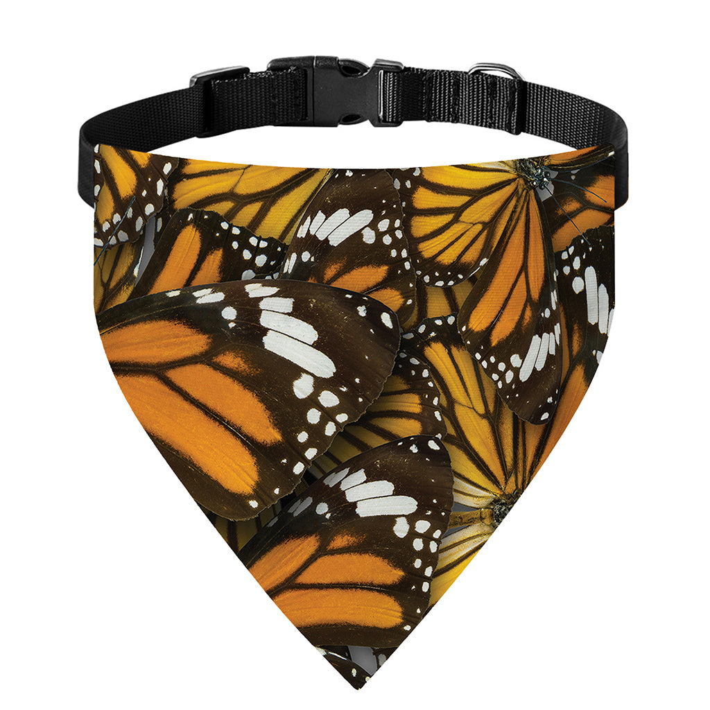 Tiger Monarch Butterfly Pattern Print Over The Collar Dog Bandana