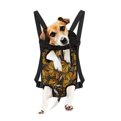 Tiger Monarch Butterfly Pattern Print Pet Carrier Backpack