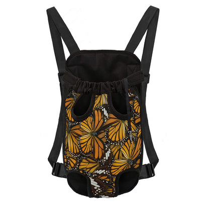 Tiger Monarch Butterfly Pattern Print Pet Carrier Backpack