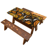 Tiger Monarch Butterfly Pattern Print Picnic Table Cover