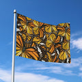Tiger Monarch Butterfly Pattern Print Polyester Flag