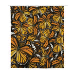 Tiger Monarch Butterfly Pattern Print Polyester Shower Curtain
