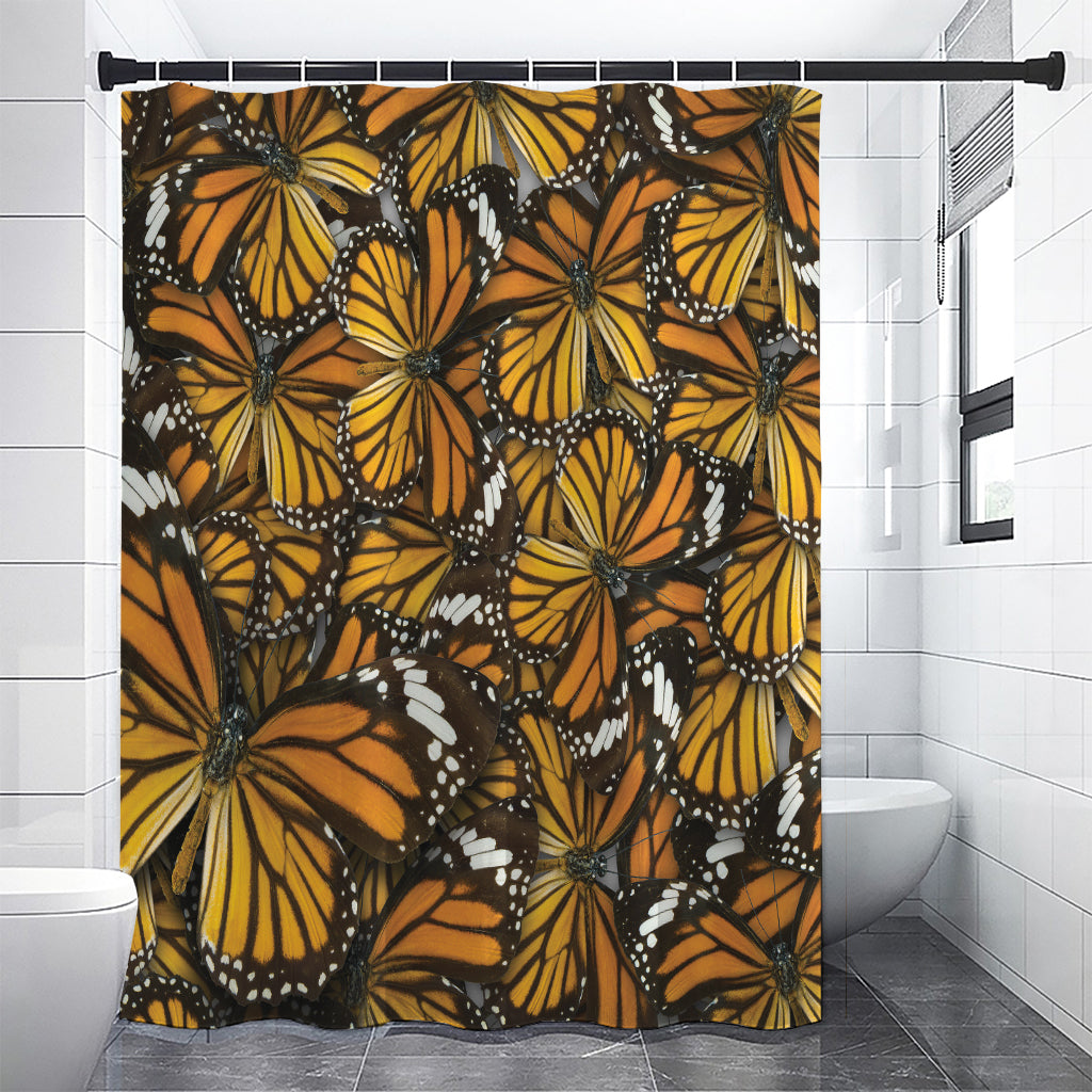 Tiger Monarch Butterfly Pattern Print Premium Shower Curtain