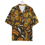 Tiger Monarch Butterfly Pattern Print Rayon Hawaiian Shirt