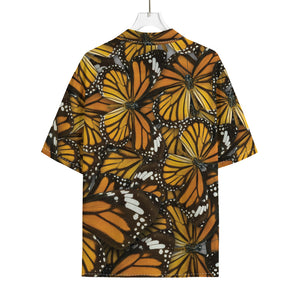 Tiger Monarch Butterfly Pattern Print Rayon Hawaiian Shirt