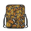 Tiger Monarch Butterfly Pattern Print Rectangular Crossbody Bag