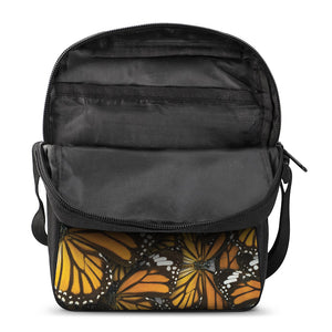 Tiger Monarch Butterfly Pattern Print Rectangular Crossbody Bag