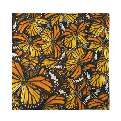 Tiger Monarch Butterfly Pattern Print Silk Bandana