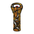 Tiger Monarch Butterfly Pattern Print Single Neoprene Wine Tote