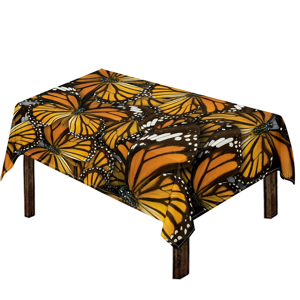 Tiger Monarch Butterfly Pattern Print Tablecloth