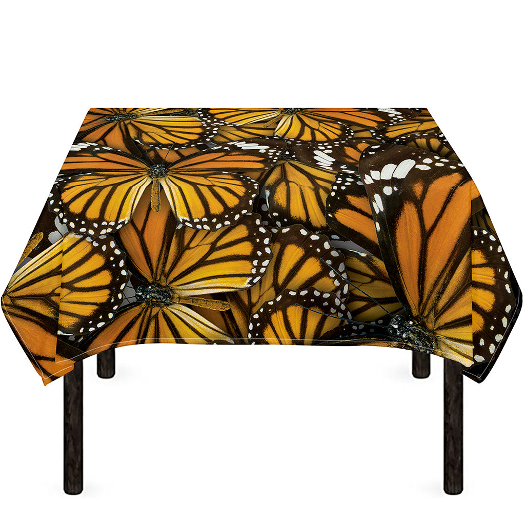 Tiger Monarch Butterfly Pattern Print Tablecloth