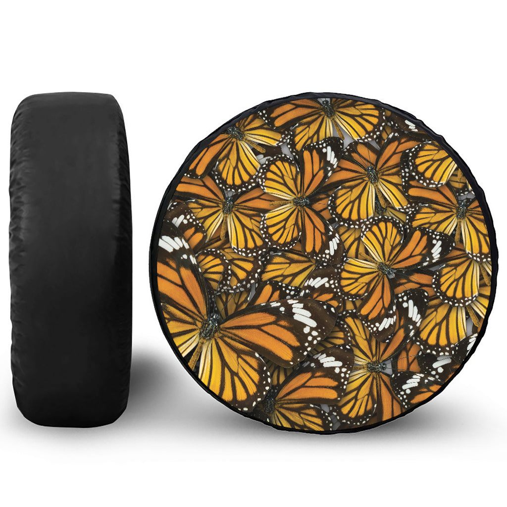 Tiger Monarch Butterfly Pattern Print Tire Cover