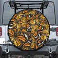 Tiger Monarch Butterfly Pattern Print Tire Cover With Camera Hole