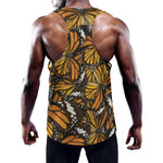 Tiger Monarch Butterfly Pattern Print Training Tank Top
