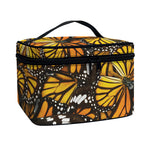 Tiger Monarch Butterfly Pattern Print Travel Makeup Bag