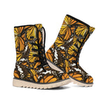 Tiger Monarch Butterfly Pattern Print Winter Boots