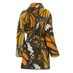 Tiger Monarch Butterfly Pattern Print Women's Bathrobe