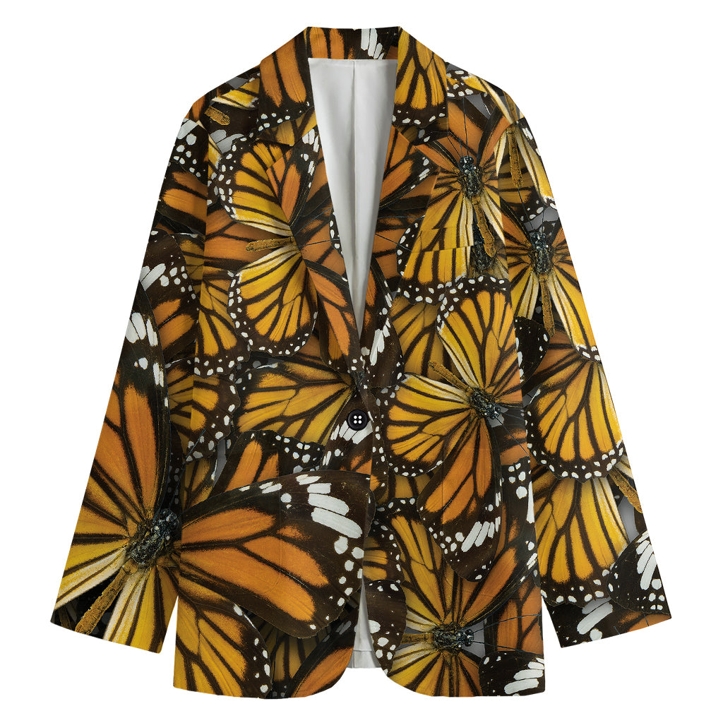 Tiger Monarch Butterfly Pattern Print Women's Blazer