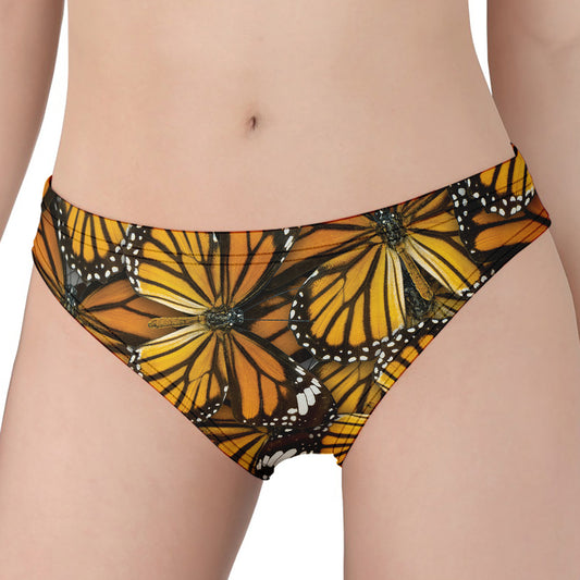 Tiger Monarch Butterfly Pattern Print Women's Panties
