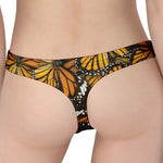Tiger Monarch Butterfly Pattern Print Women's Thong