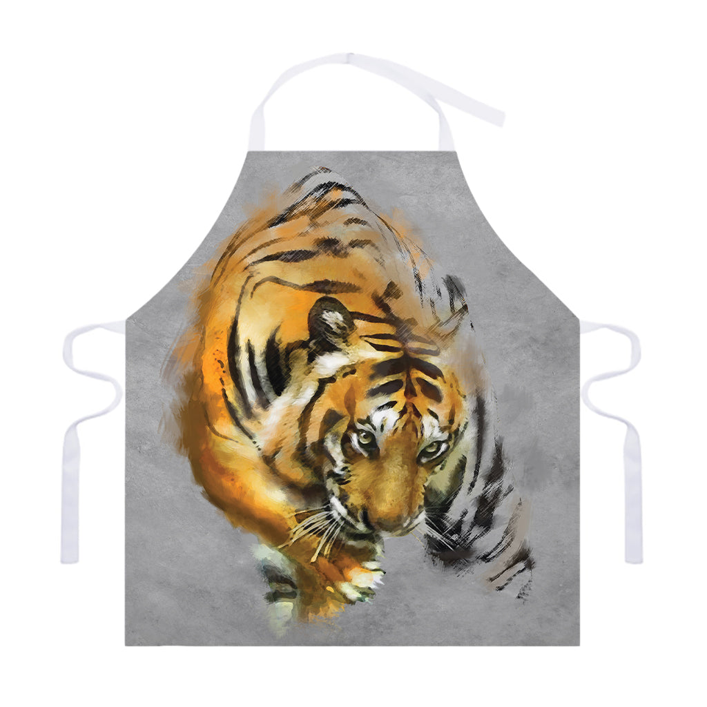 Tiger Painting Print Adjustable Apron