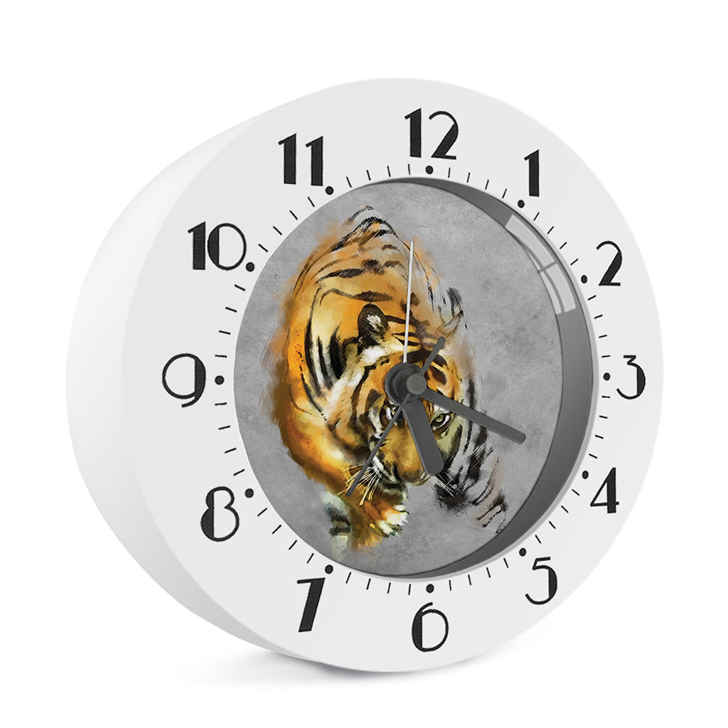 Tiger Painting Print Alarm Clock