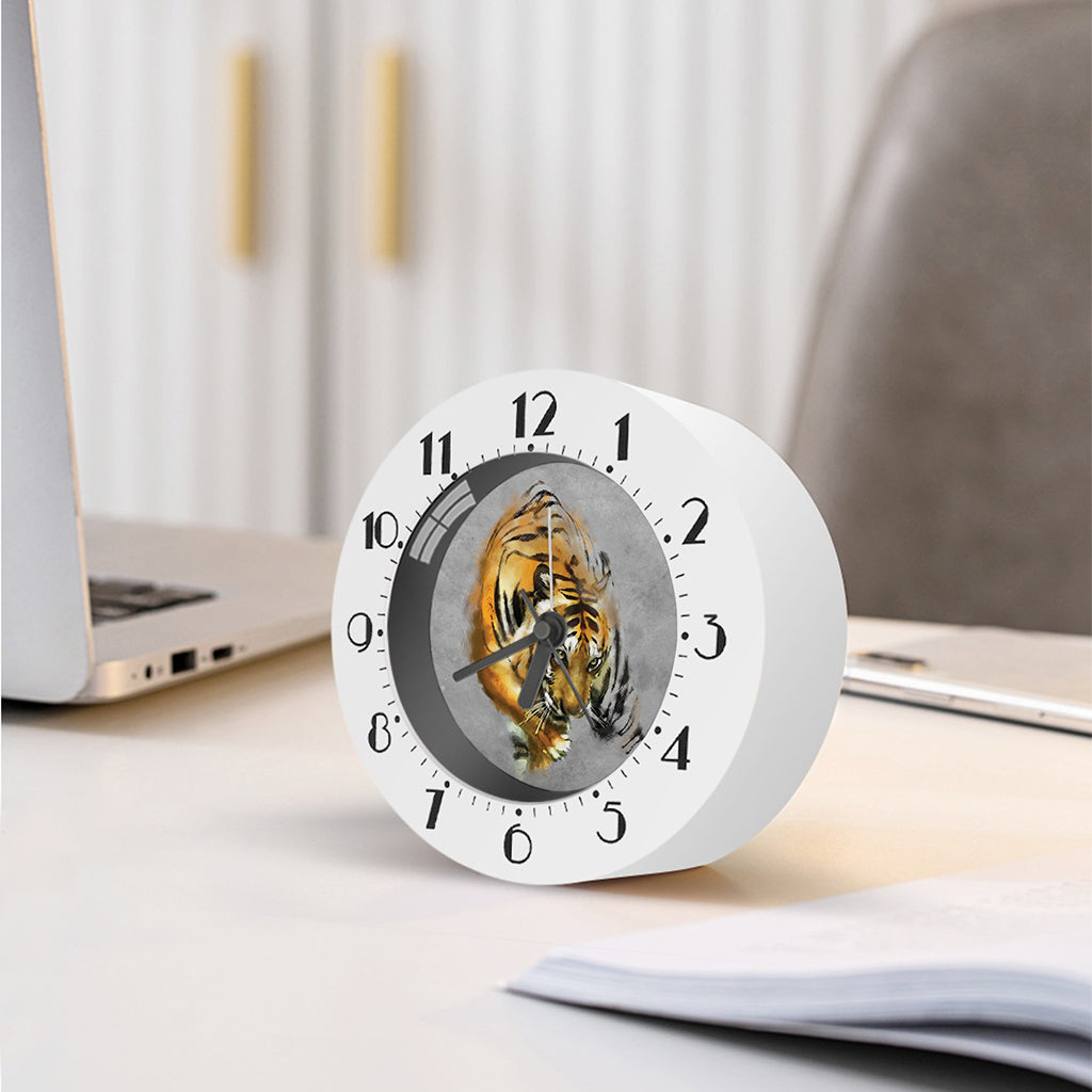 Tiger Painting Print Alarm Clock
