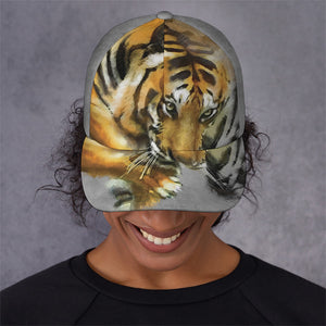 Tiger Painting Print Baseball Cap