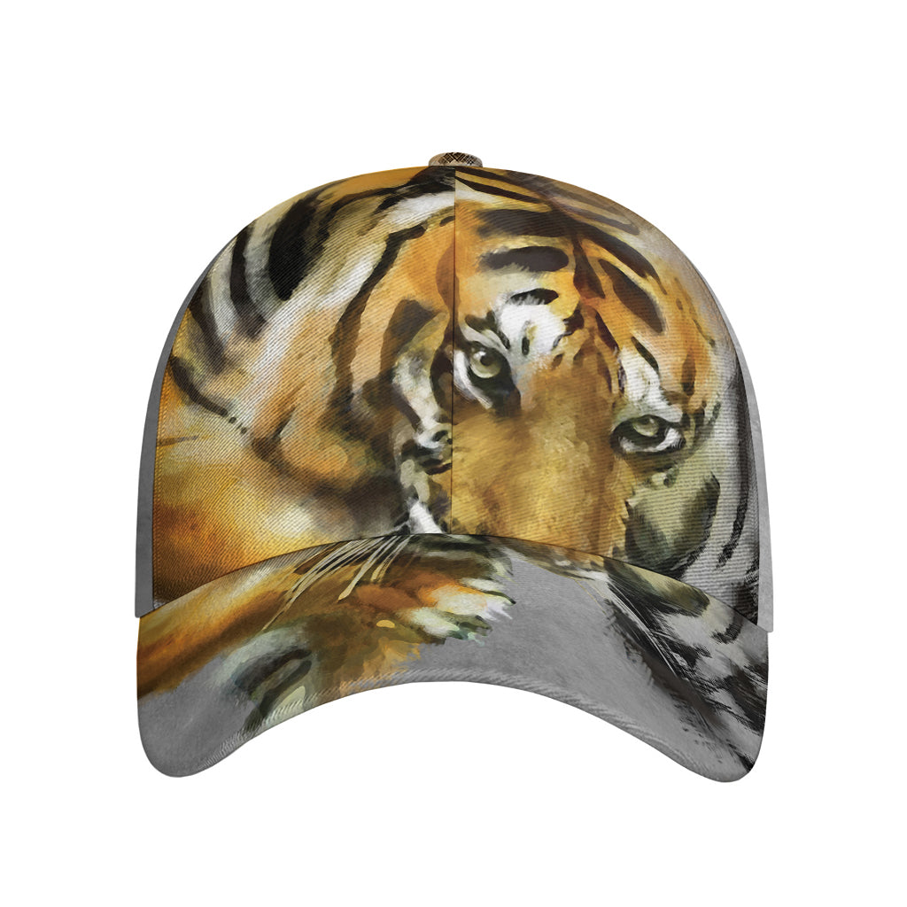 Tiger Painting Print Baseball Cap