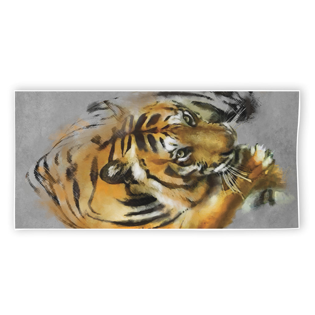 Tiger Painting Print Beach Towel
