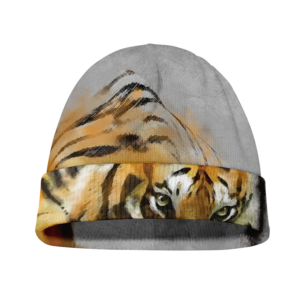 Tiger Painting Print Beanie