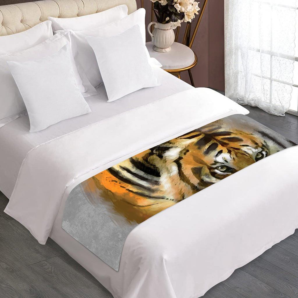 Tiger Painting Print Bed Runner