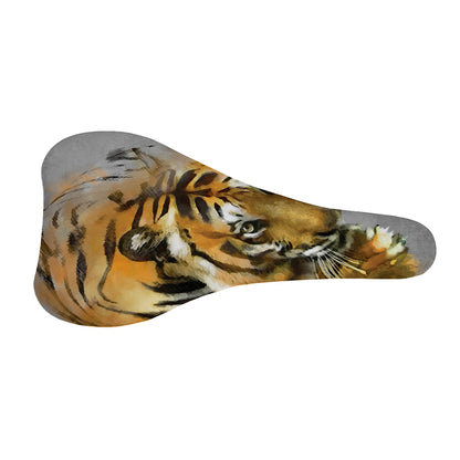 Tiger Painting Print Bicycle Seat Cover